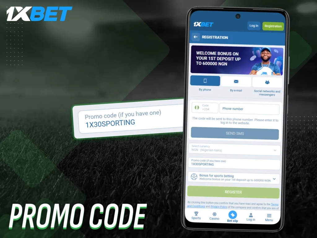 Use a valid promo code to unlock extra benefits in the 1xbet app.