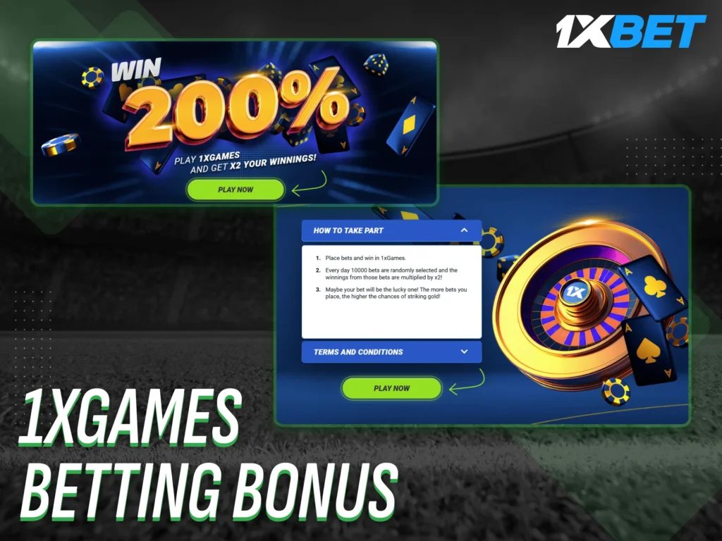 Try your luck with the 1xGames Betting Bonus available in Nigeria.