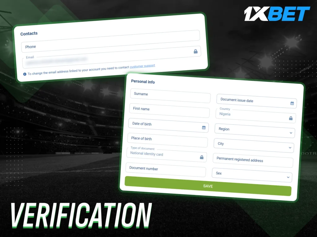 Complete account verification for secure betting on 1xBet.
