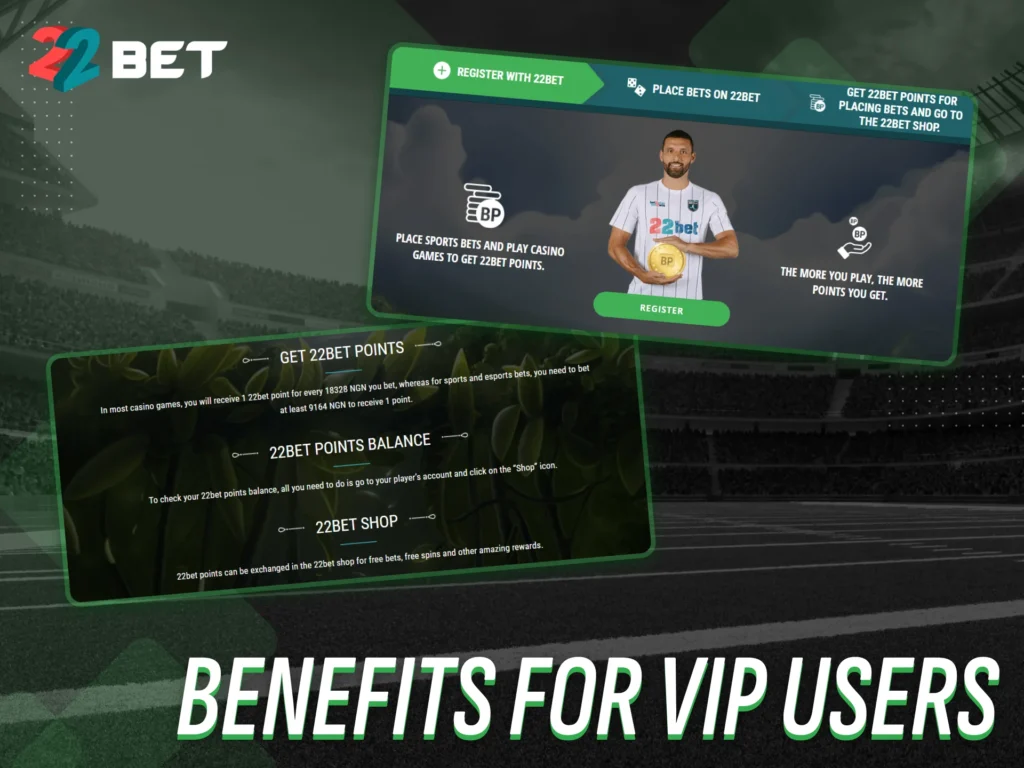 Explore the range of VIP benefits available at 22bet.
