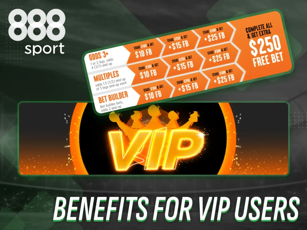 Discover exclusive perks for VIP members at 888Sport.