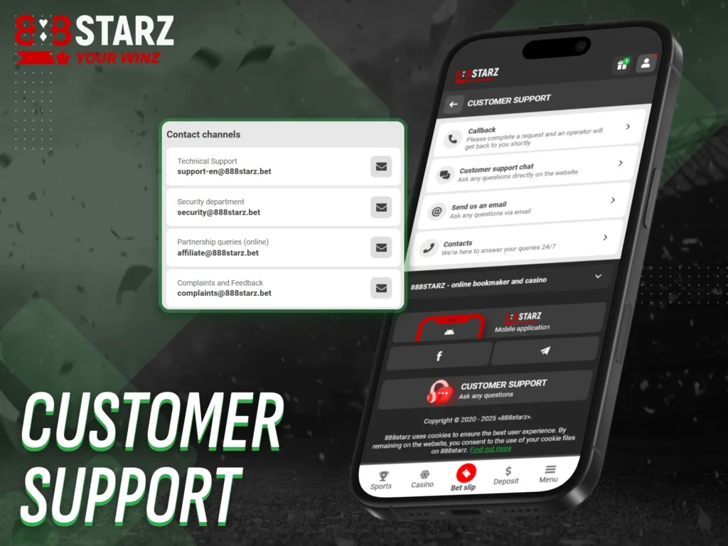 Get fast assistance through 888starz Nigeria’s customer support.