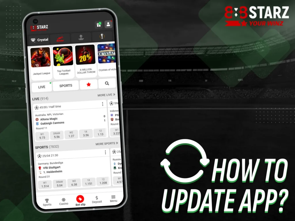 Update the 888starz app to get the latest features and improvements.