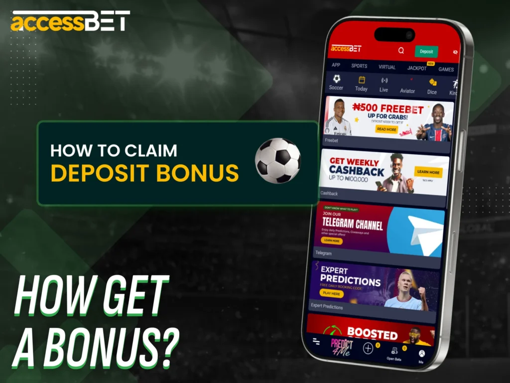 Follow steps in the app to get your AccessBet bonus.
