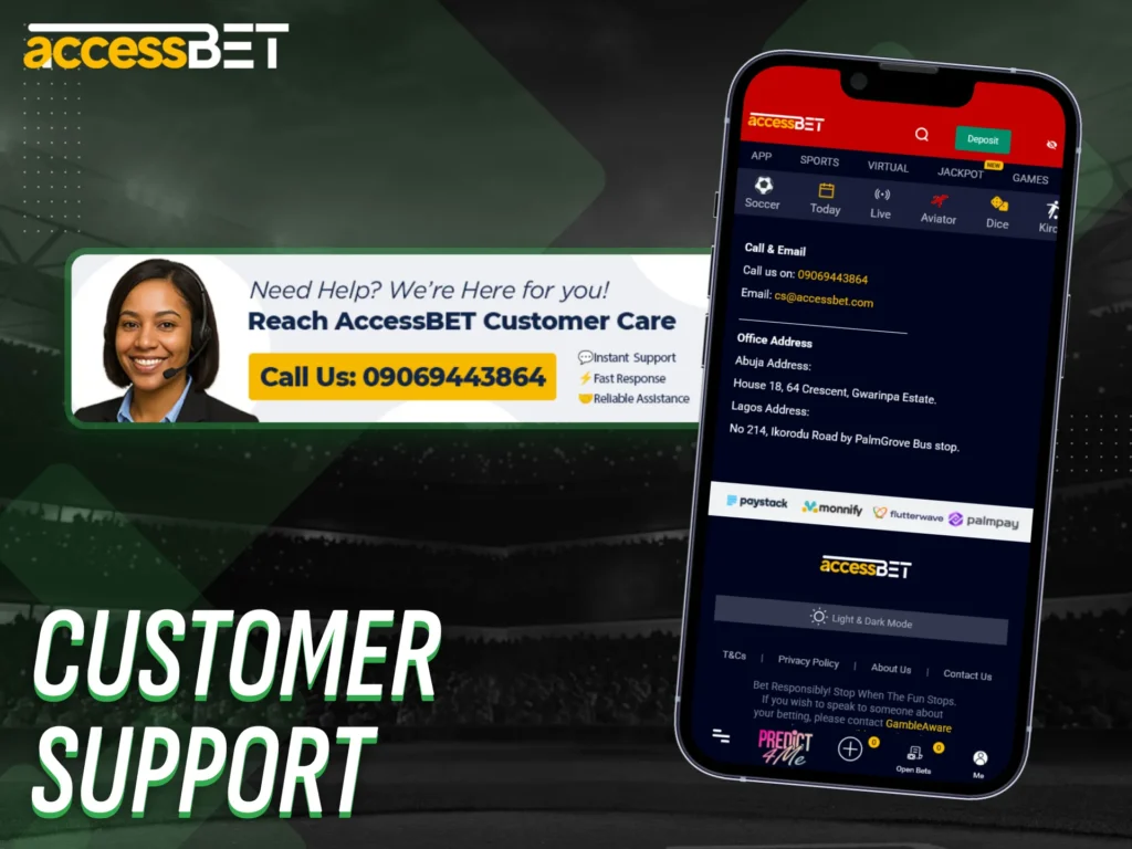 Rate the AccessBet customer support based on experience.