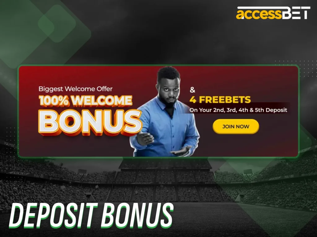Get rewarded with extra funds through the AccessBet deposit bonus.