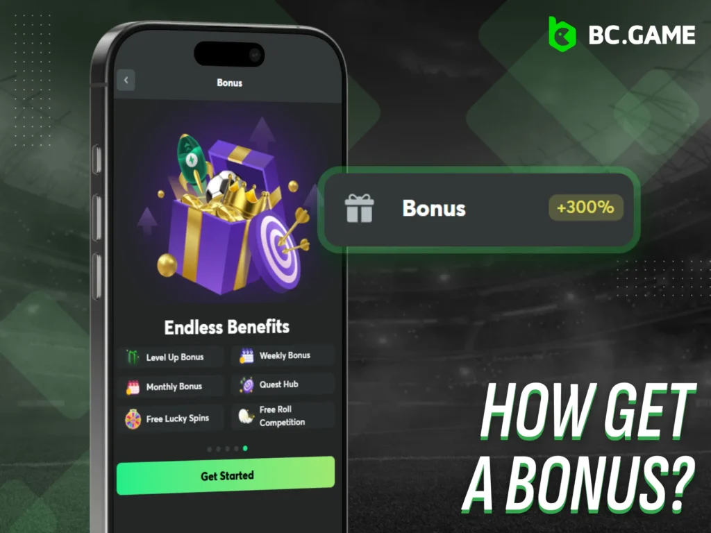 Follow app instructions to get your bonus at BC Game.