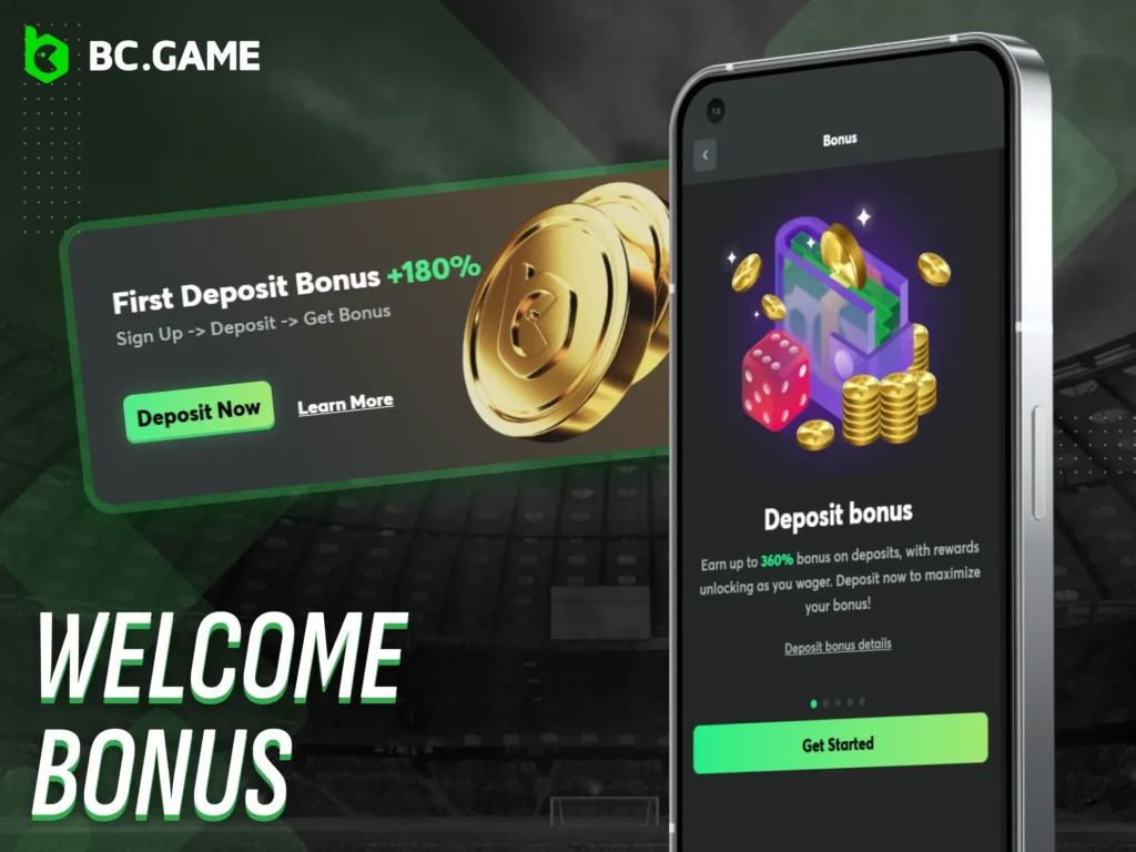 Receive a welcome bonus after joining BC Game Nigeria.