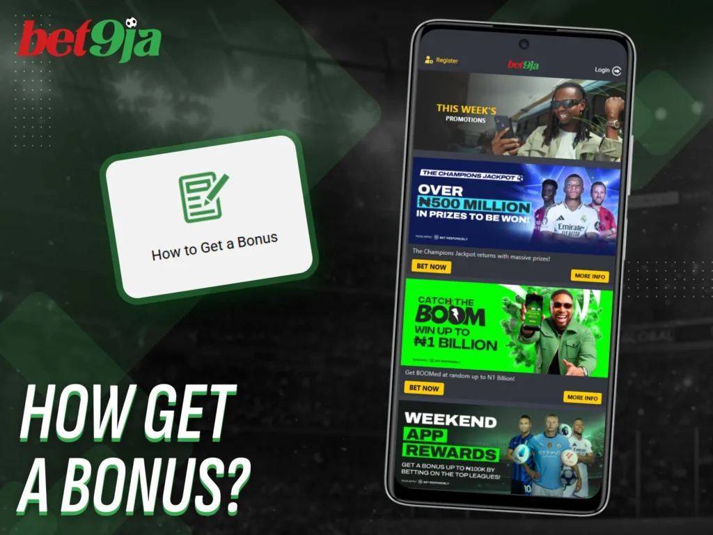 Follow Bet9Ja app steps to quickly get your bonus.